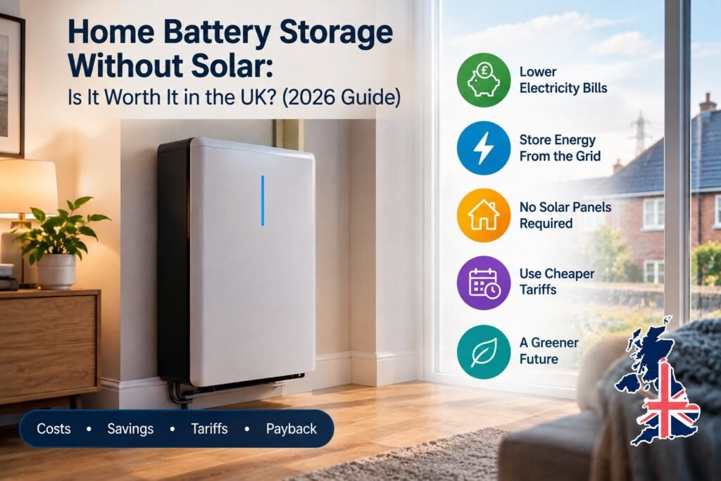 Read more about the article Home Battery Storage Without Solar: Is It Worth It in the UK? (2026 Guide)