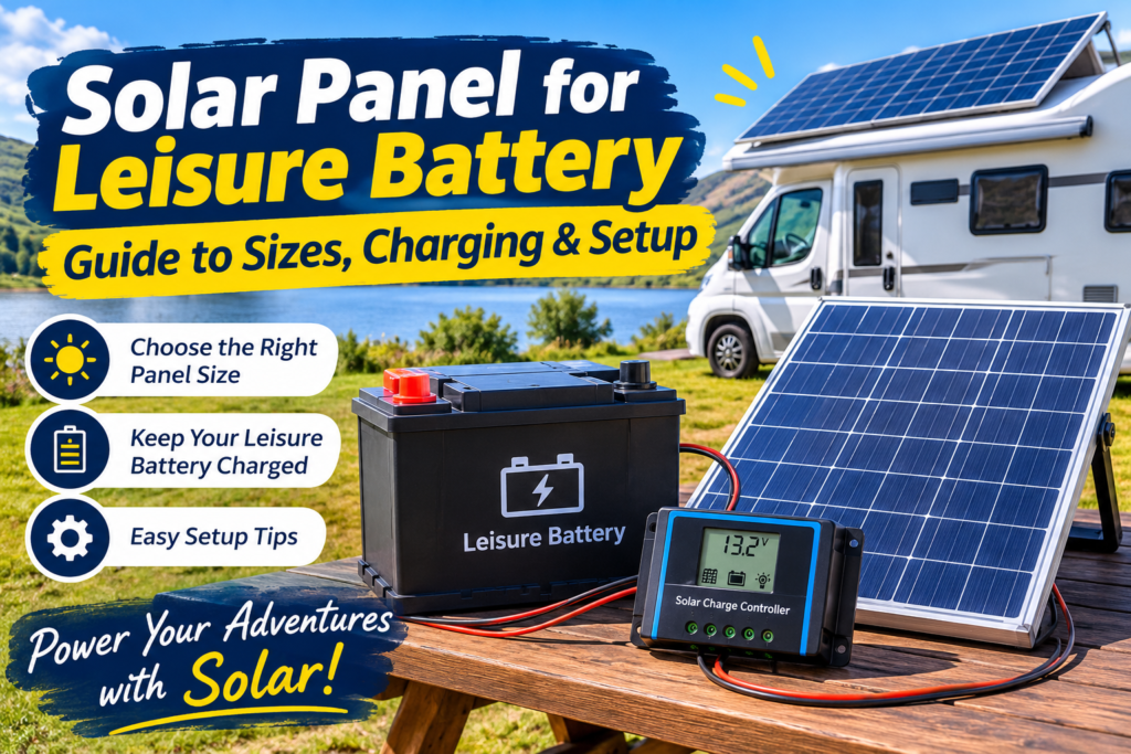 Read more about the article Solar Panel for Leisure Battery: Guide to Sizes, Charging & Setup