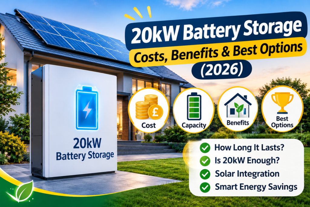 Read more about the article 20kW Battery Storage: Costs, Benefits & Best Options (2026)