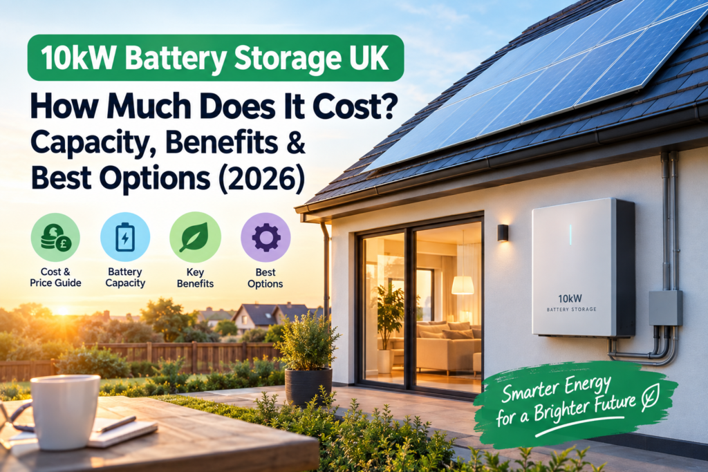 Read more about the article 10kW Battery Storage UK: How Much Does It Cost? Capacity, Benefits & Best Options (2026)